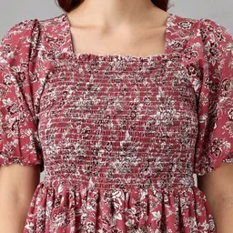 Jash Creation Floral Print Applique Fit & Flare Maxi Dress image 4