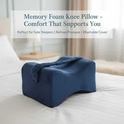 fridup Memory Foam Sleeping Pillow Pack of 1 Geometric Knee Pillow for Side Sleepers Pain Relief - Back Pain, Leg Pain-picture-33