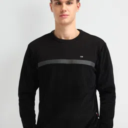 Arrow Sport Men Cotton Striped Round Neck Long Sleeves Pullover Sweatshirt-picture-4