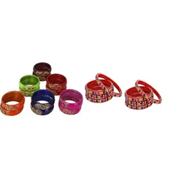 SOMIL Set Of 20 Artificial Beaded Bangles-picture-32