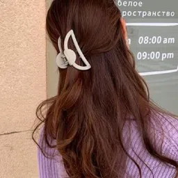 LEKZOW Women Set of 6 Half Moon Shape Matte Claw Clip image 2