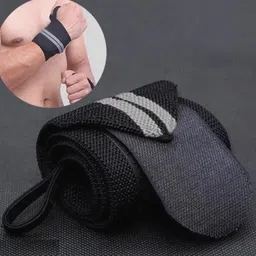 shahvero Elastic Wrist Support Strap with Thumb Loop for Gym, Weightlifting & Sports Men & Women Wrist Band image 4