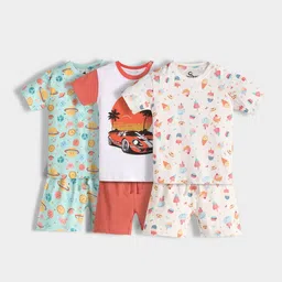 Orange Sugar Unisex Kids Printed T-shirt with Shorts-picture-25
