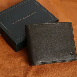 Peter England Men Leather Two Fold Wallet image 1