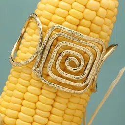 MoedbuilleGold-Plated Oxidised Cuff Bracelet-image-31