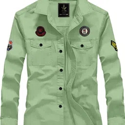 woxen Men Regular Fit Solid Spread Collar Casual Shirt-picture-32