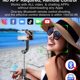 ASTOUND Crystal Digital L09 Anti-Shake Smart Selfie Stick Gimbal Tripod Kit image 4