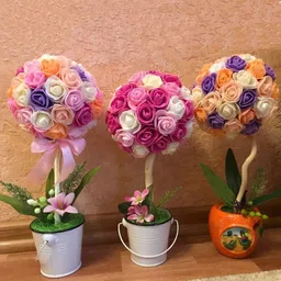 satyam kraft 50 Pcs Artificial Foam Rose Fake Flowers Water Floating Flowers,Festival Events Multicolor Rose Artificial Flower image 2