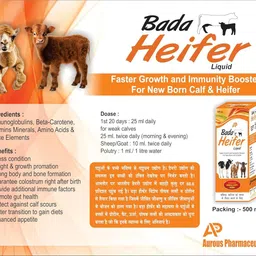 aurous Bada Heifer Liquid 500ml & VYYTUM-H 1L Combo For Cow, Buffalo & Farm Animal Pet Health Supplements image 3