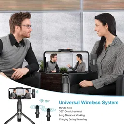 guggu K9 Dual Wireless Mic WithCollar Microphone for YouTube &Live Voice RecordingF364 Microphone image 5