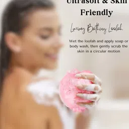 CareDone Set Of 2 Large Bath Loofah Sponge Scrubber Exfoliator image 2