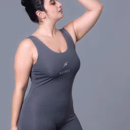 Keepfit Plus Size N9 Antibacterial Rapid Dry Sleeveless Legsuit image 2