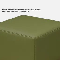 trevi furniture Tornado Leatherette Pouffe In Deepsage PU Colour image 5