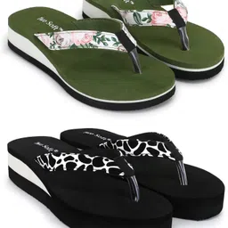 two soft Combo Pack Of 2 Stylish Casual Light & Soft Comfortable Daily Wear Women Slippers-picture-28