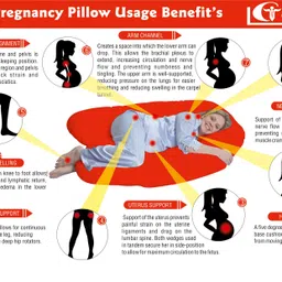 get it Polyester Fibre Pregnancy Pillow Pack of 1 Solid image 3