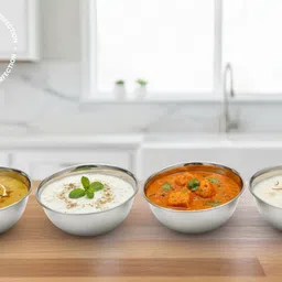 grip and serve Stainless Steel Serving Bowl Premium Stainless Steel/Katori/Bowl/Dinner Bowl/6PC/1 image 5