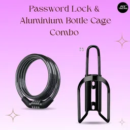 fcc racing Bicycle Aluminium Alloy Bottle Cage & Password Lock Combo Secure Lock Aluminium Bicycle Bottle Holder image 2
