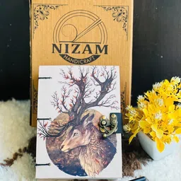 tree deer Sepical Printed Diary Notebook With Lock Clasp For Gift/Office Use A5 Diary 200 200 Pages-image-22
