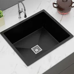 24X18 Polter Indian Quartz Kitchen Sink Q003 Top Mount image 2