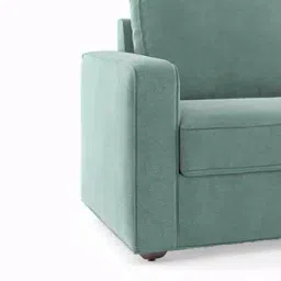 urban ladder create Apollo 3 Seater Fabric Sofa in Dusty Turquoise Velvet Colour image 4