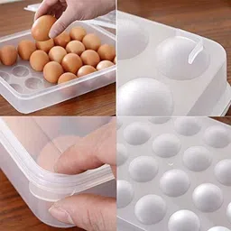 vibhu enterprise Plastic VIBHU Egg Tray for Fridge Egg Storage Container with Lid Storage Basket image 4