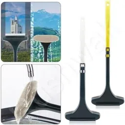 bhumika enterprise 2 In 1 Mesh Cleaning Brush Wiper With Extended Handle Window Cleaning Brush Sponge Wet and Dry Brush image 3
