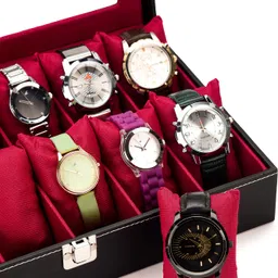 anav Faux Leather Wristwatch Box Organizer, Watch Case Watch Box image 4