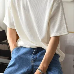 running machine Men Striped Round Neck Polyester White T-Shirt-picture-27