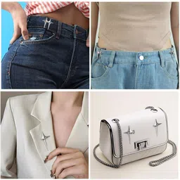 liotiz STAR Adjustable Waist Buckle for Loose Jeans Pearl Detachable Instant Button Metal Buttons image 5