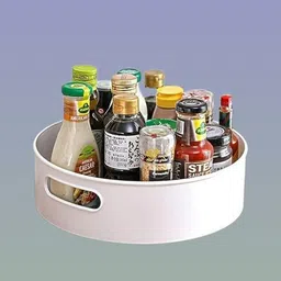 vaaynex Plastic circular Twisting Storage Shelf – Apartment & Kitchen Space Storage Basket-picture-14