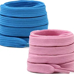 XERUS Shoe Laces Flat Light Blue Light Pink 150cm shoe lace for Sneakers Canvas shoes Shoe Lace-image-60