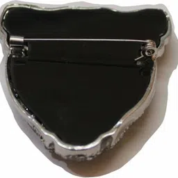 Adorn Designer Lion Shape Silver Plated Rhinestone Brooch For Men Brooch image 2