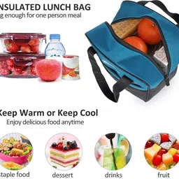 plurals New Stylish Storage TIffin BAG School/Collage Or Picnic Unisex Water Waterproof Lunch Bag image 4