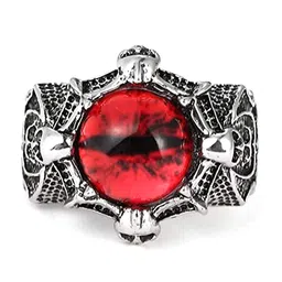 VIEN Silver-Plated Stone-Studded Adjustable Finger Ring image 3