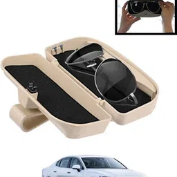 monolive Beige Sunglass Protective Holder For Car Dashboard Universal -226 White Car Sunglass Clip Holder-picture-11