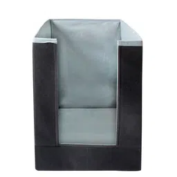 prettykrafts Set Of 2 Black & Grey Solid Shirt Stacker Wardrobe Organizer image 3