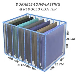 Kuber Industries Blue 3 Pieces Wardrobe Drawer Organisers image 3