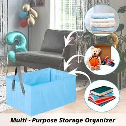 Kuber Industries Blue 3 Pieces Wardrobe Drawer Organisers image 3