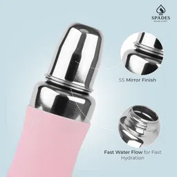 spades Baby Feeder Bottle 250ml Stainless Steel | Mirror Finish BPA Free Pack of 3 - 250 ml image 2