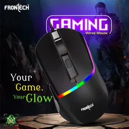 Frontech MS-0104 | 6 Key Rainbow RGB Backlit Effect | 7 LED Lighting| 7200 DPI Wired Ergonomic Optical Gaming Mouse image 2