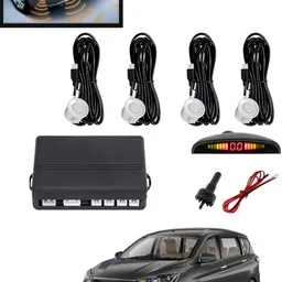 maties 4Pcs White Reverse Parking Sound Warning sensor for car Protection-219 Car Reverse Parking White 4 Sensor With LED Display/Buzzer -219 Parking Sensor-picture-43