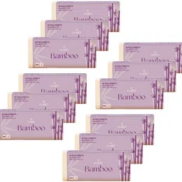 claret Bamboo Multi-Fold Tissues - 100 Sheets | 1-Ply, 21x21cm | Pack of 12 Brown Paper Napkins-picture-10