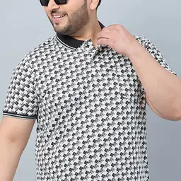 austivo Men Printed Polo Neck Cotton Blend Multicolor T-Shirt-picture-16