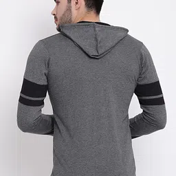 mack jonney VIMAL JONNEY Men Pack Of 2 Grey Solid Hooded T-shirt image 3