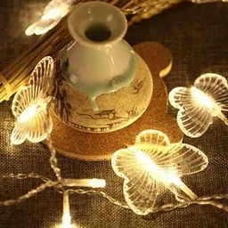 nisco 16 LEDs 3 m Gold Steady Butterfly Rice Lights image 4