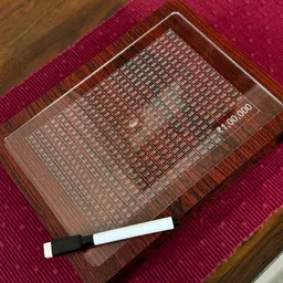 zesta Money Saving Piggy Bank ,Wooden Piggy Bank With Numbers Cash Box image 3