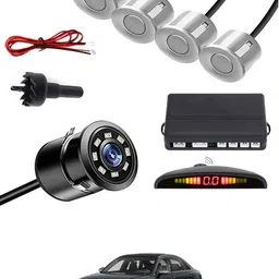 maties Car Parking Sensors - Set of 4 with Reverse Parking Camera (Silver)-225 Reversing Electromagnetic Parking Sensors With Camera-225 Parking Sensor-picture-19