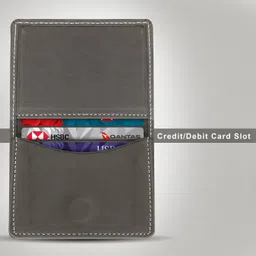 acciva Men & Women Grey Genuine Leather Card Holder-picture-42