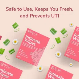 be me Period Care pH-Balanced| Aloe Vera & Chamomile Extracts| Anti Bacterial Vaginal Intimate Wipes image 5
