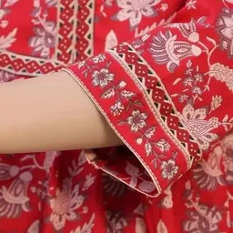 paliwalarts Casual Regular Sleeves Floral Print Women Red Top image 5